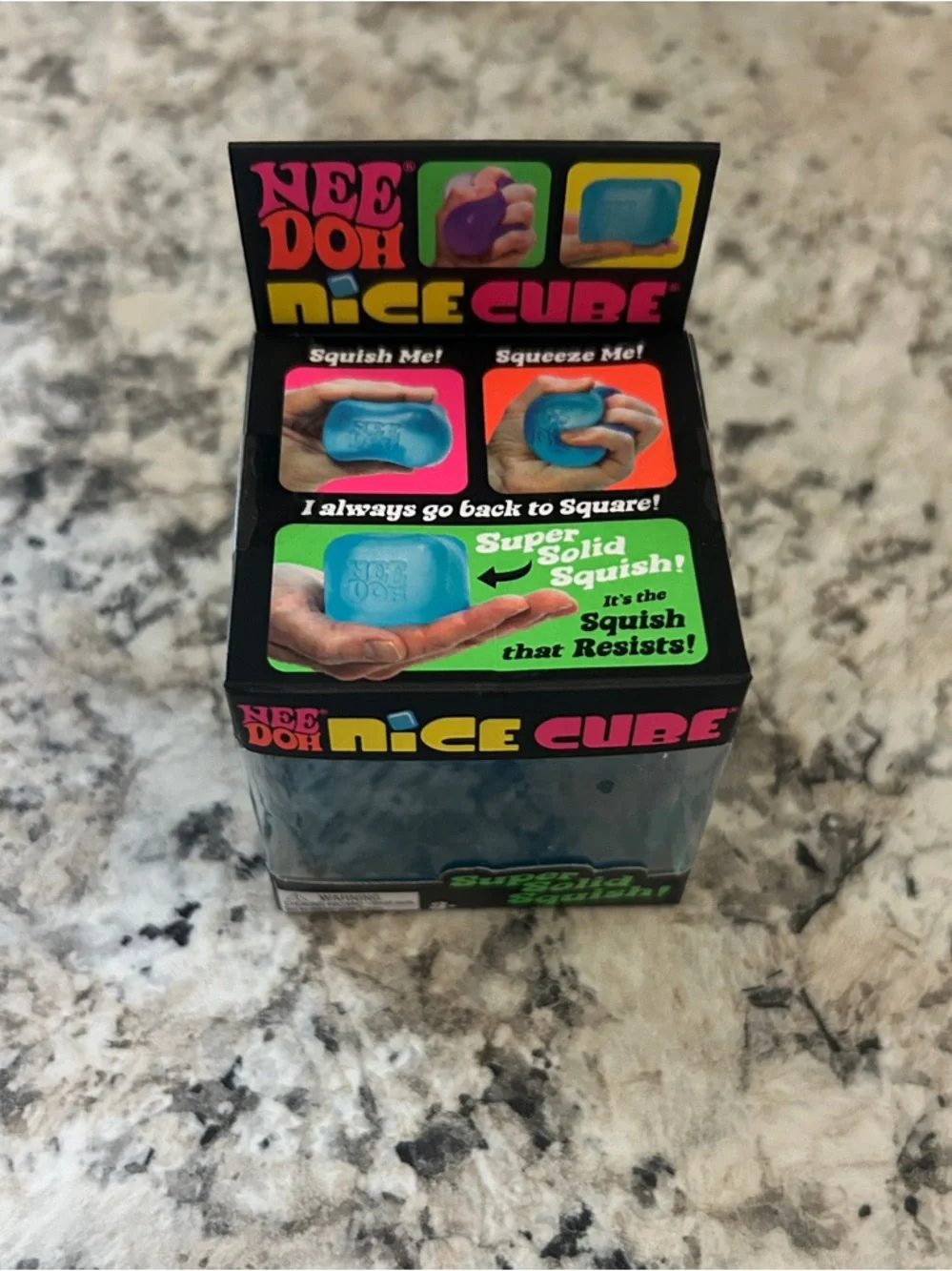 NeeDoh Nice Cube Blue Squishy Toy - Picture 2 of 7